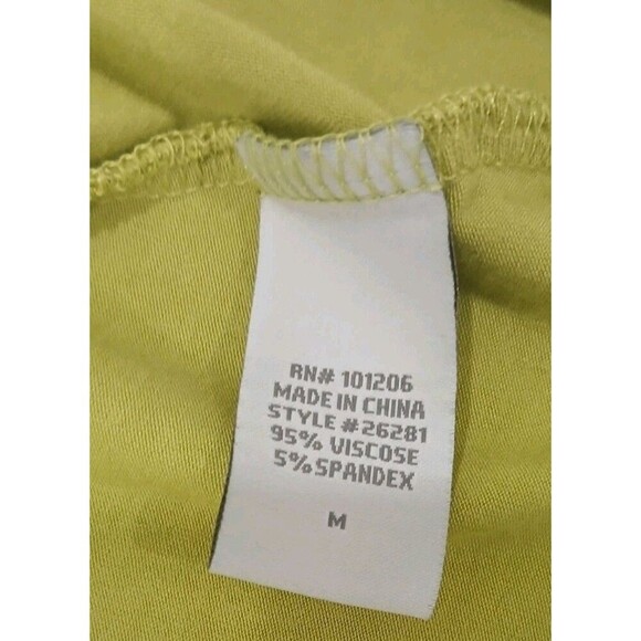 Soft‎ Surroundings 3D Floral Applique Knit Longsleeve Green Top Size Medium - Picture 7 of 7